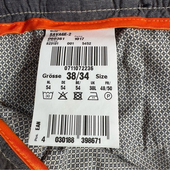 GARDEUR Modern Chino Slim Fit Savage 2 Pants Golf Nautical Size 38x34 NEW - Picture 8 of 9